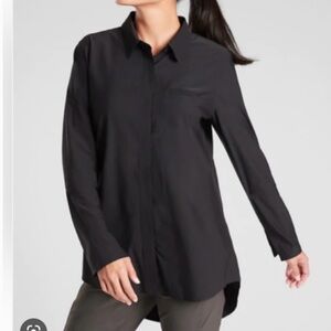 Athleta Black Long Sleeve Top